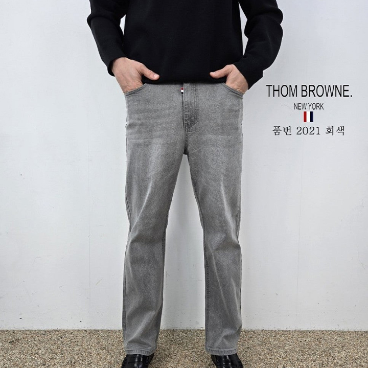 톰브라운 TB 세미 일자 그레이청바지