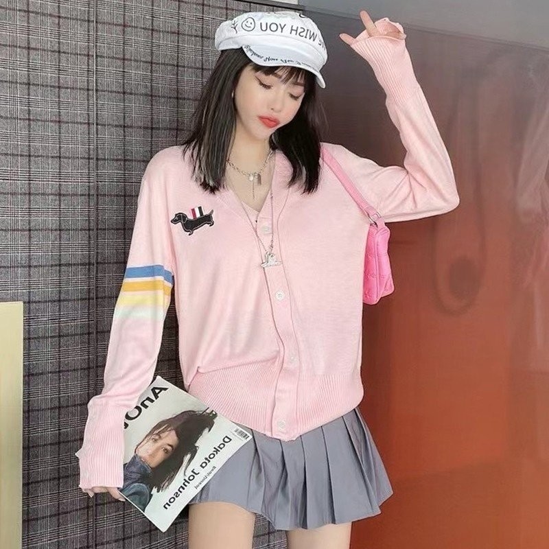 톰브라운 헥터 패치 니트 가디건