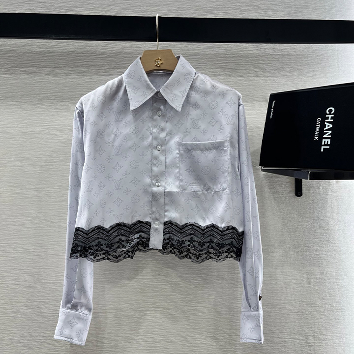 루이비통 레이스 프린트 탑과 팬츠 세트