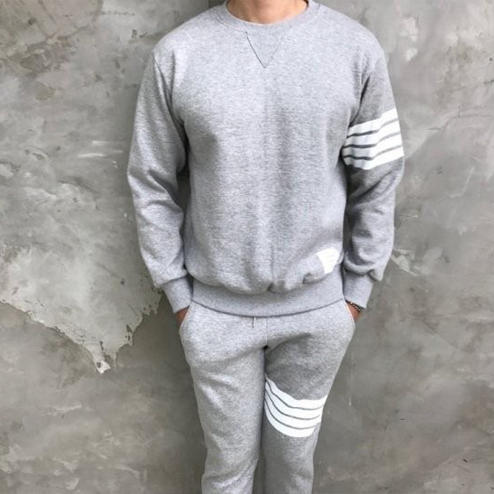 톰브라운 TB 사선 맨투맨 조거팬츠 세트
