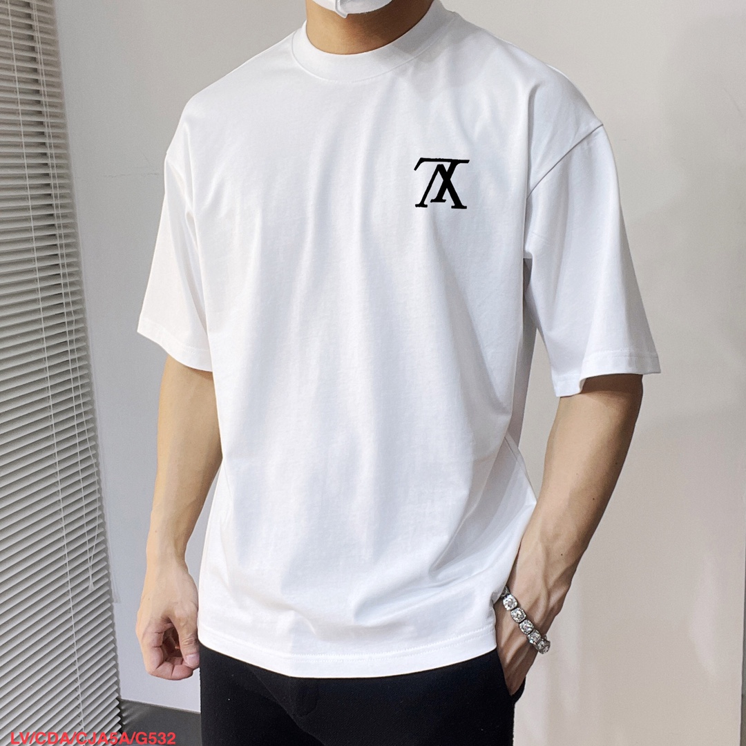 루이비통 더블 레이어 반팔 티셔츠