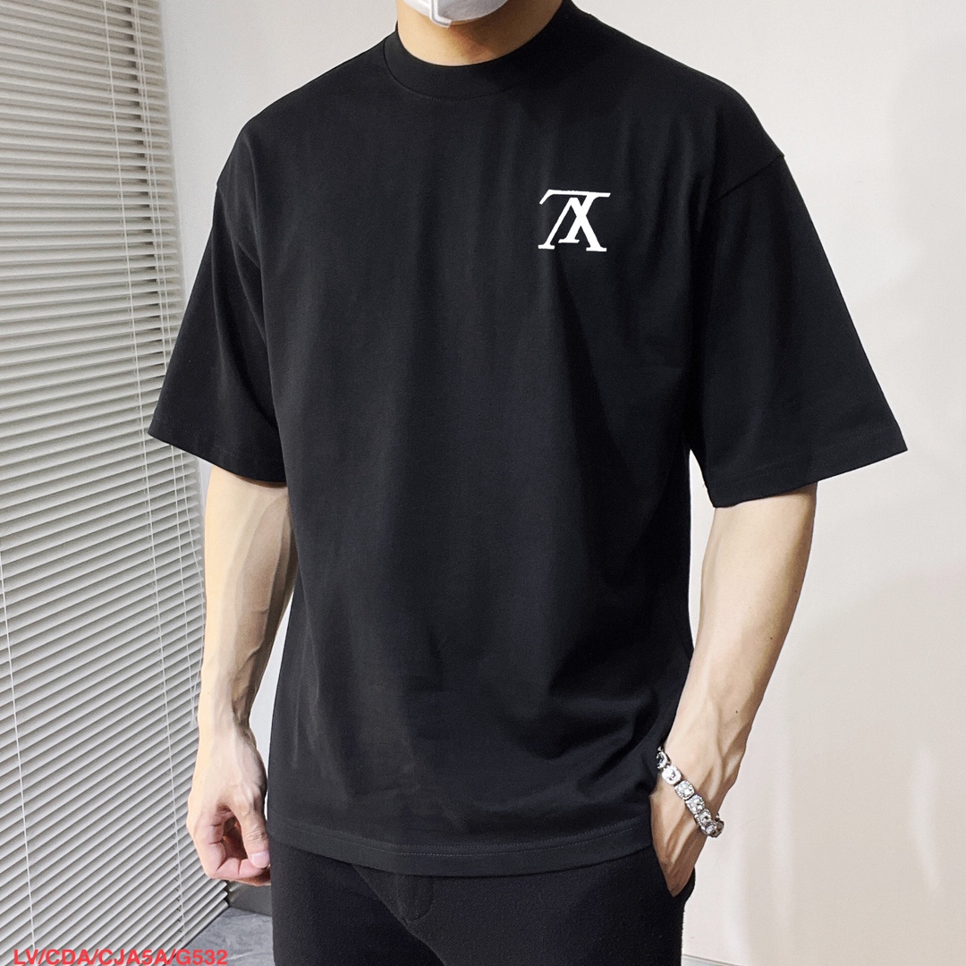루이비통 더블 레이어 반팔 티셔츠
