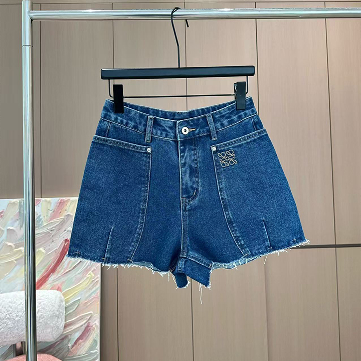 로에베 헤비 자수 데님 반바지