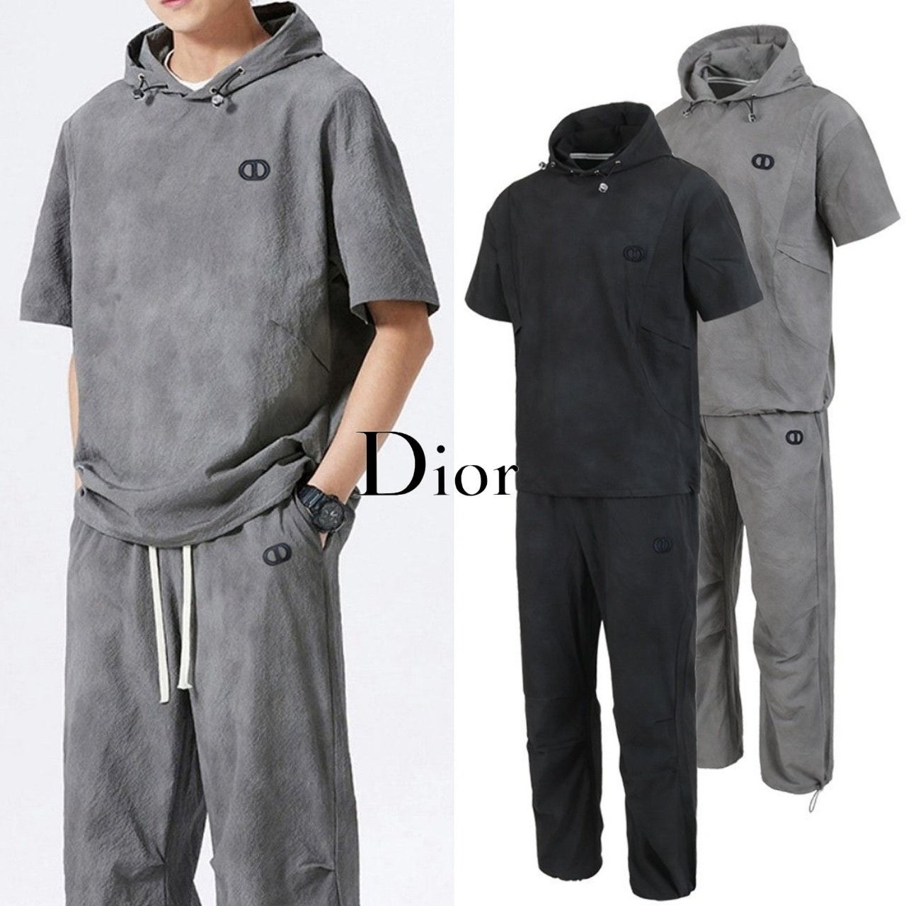 디올 DR 25S/S 엠보자수 워싱 트레이닝 셋업