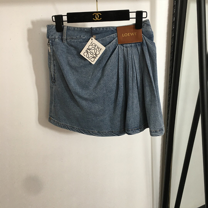 로에베 데님 숏 스커트