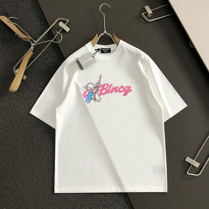 발렌시아가 루즈핏 캐주얼 반팔 티셔츠