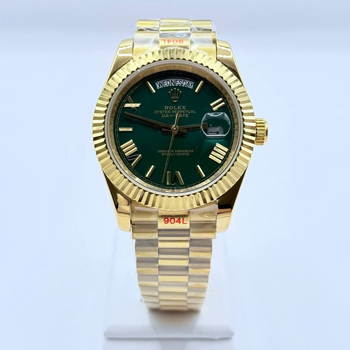 롤렉스 데이데이트 40mm 228238 그린 로만 프레지던트 RO94