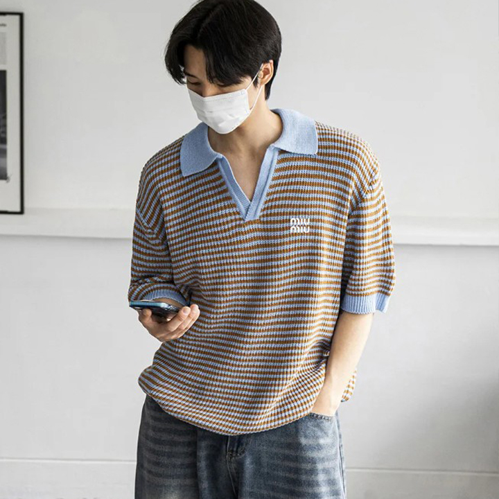 미우미우 20318_MIU 체인 단가라 반팔니트