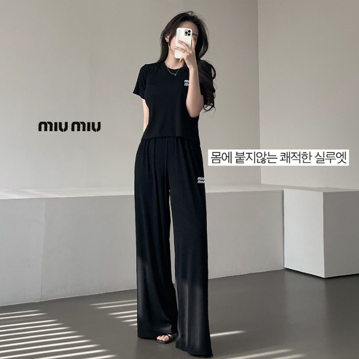 미우미우 20323_MIU 링클 찰랑 바지셋업