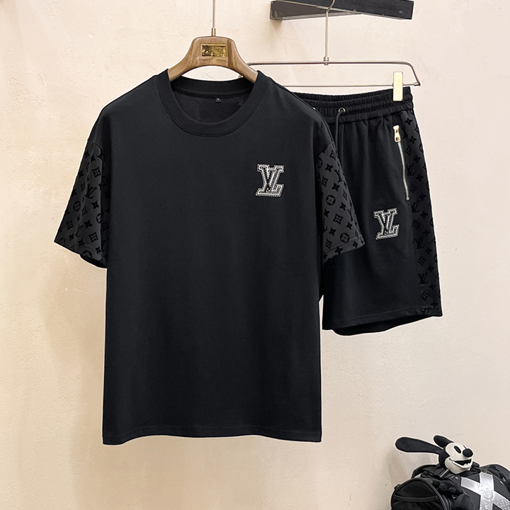 LV 봄 여름 탑 클래식 반팔 반바지 세트